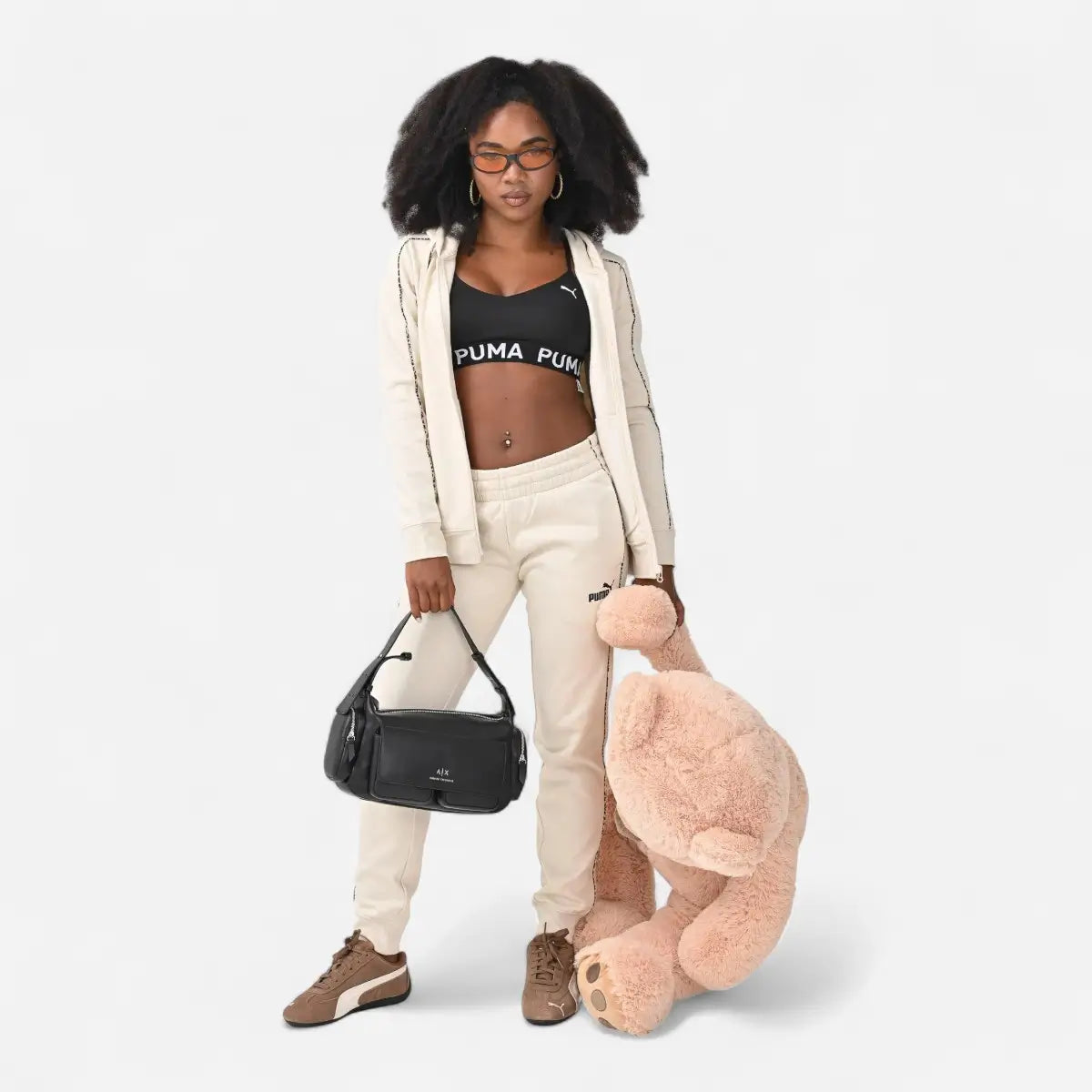 PUMA Tuta sportiva Ess+ Animal FZ Light Beige