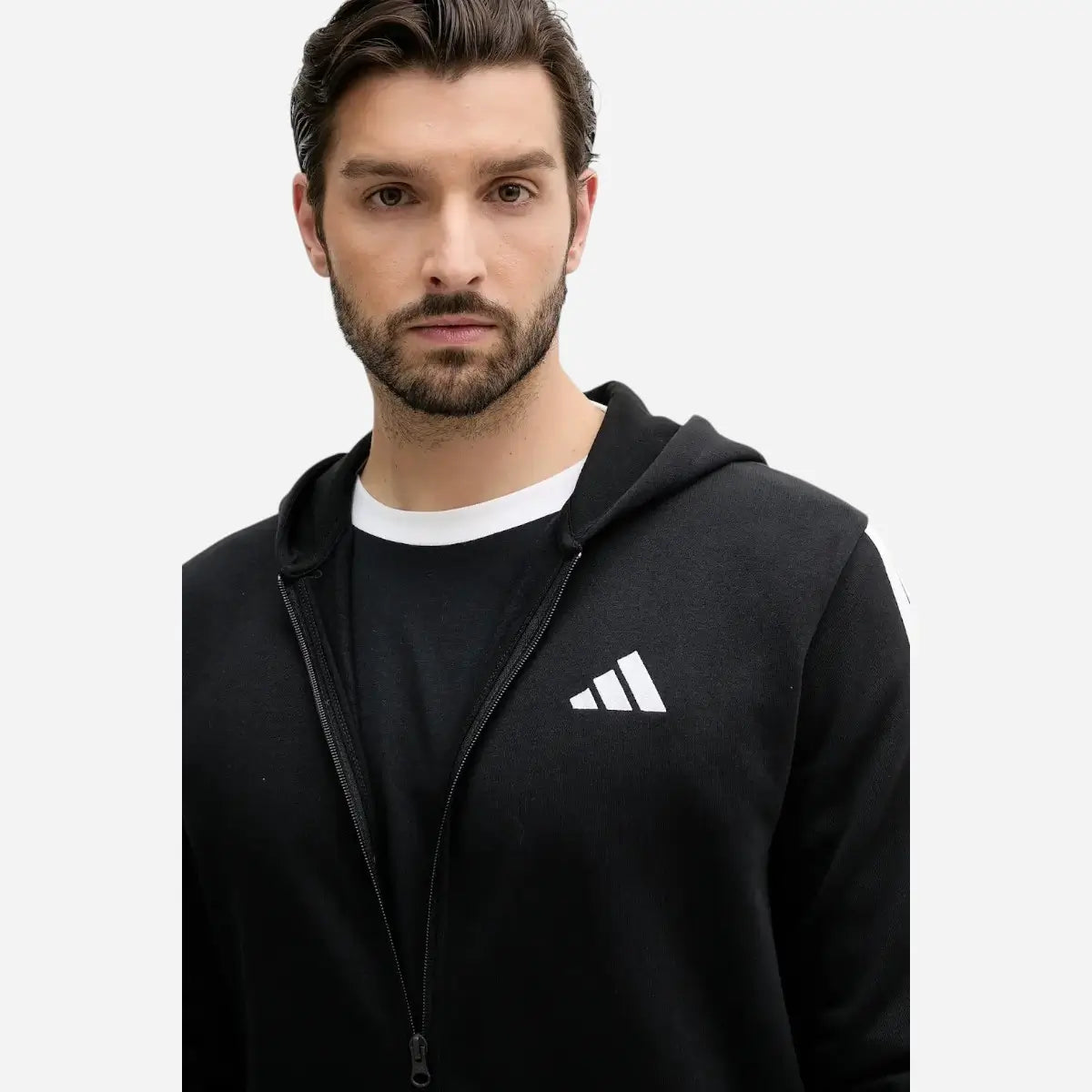 Adidas Tuta Colorblock Fleece 3 stripes FL Black / White