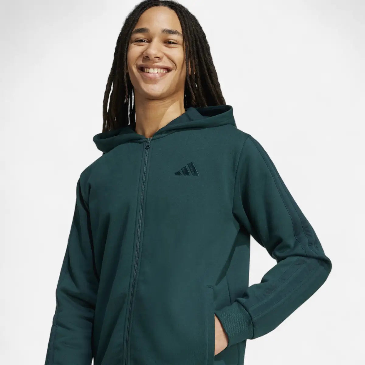 Adidas Tuta Colorblock Fleece 3 stripes FL verde