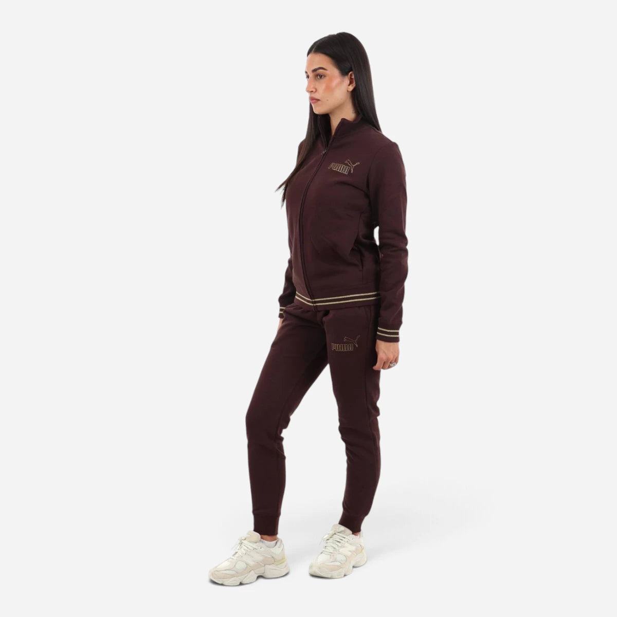 PUMA Tuta Donna Essentials Rhinestone Chocolate