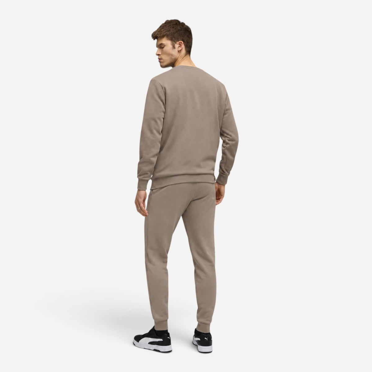 PUMA Tuta Uomo Essentials Elevated Girocollo Tortora