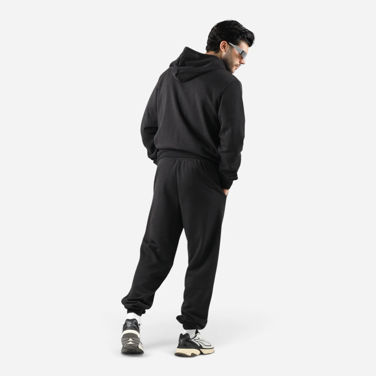 PUMA Tuta Uomo Essentials Graphic Hoodie Black