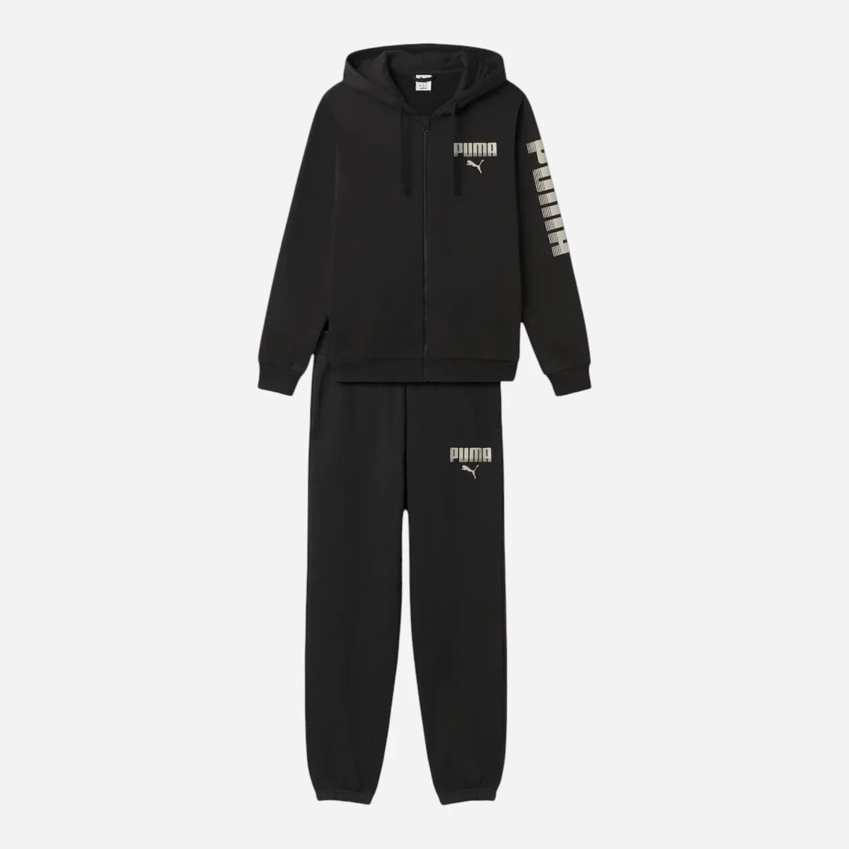 PUMA Tuta Uomo Essentials Graphic Hoodie Black