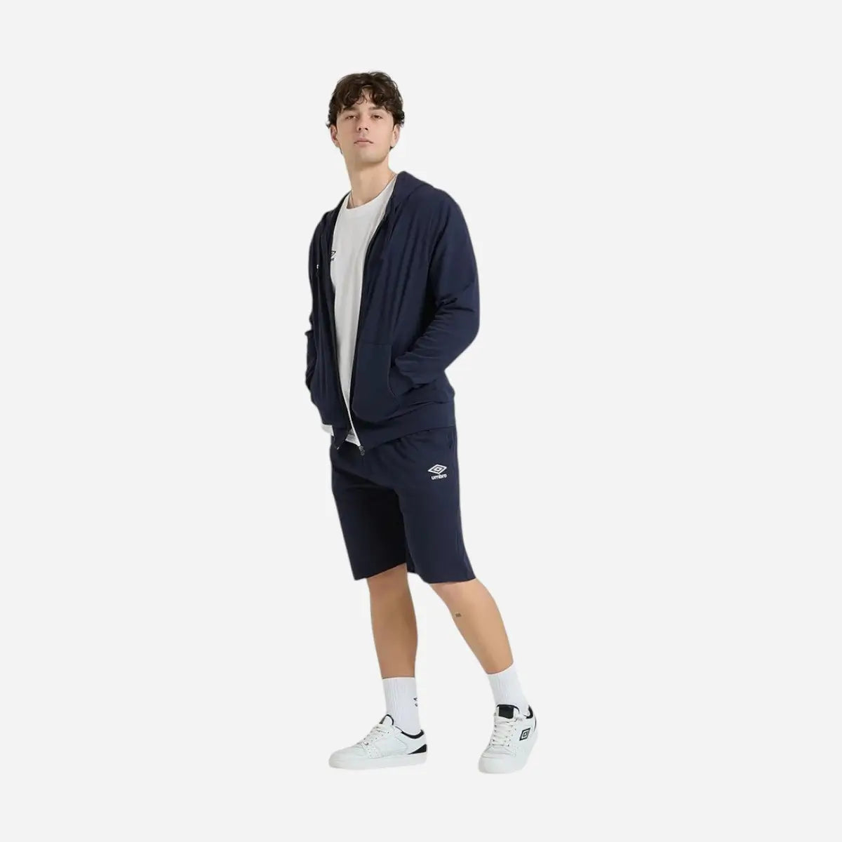 Umbro Felpa Full Zip mini logo navy